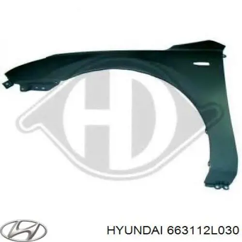 Купити 663112L030 Hyundai/Kia Крило переднє ліве