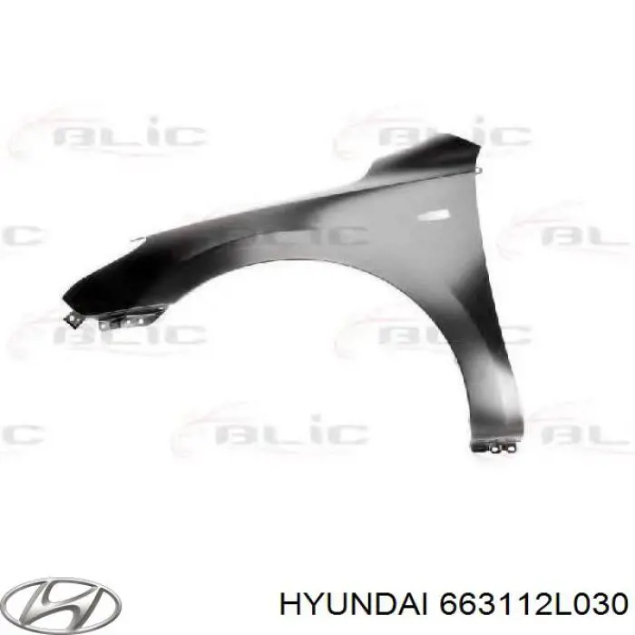 663112L030 Hyundai/Kia крило переднє ліве