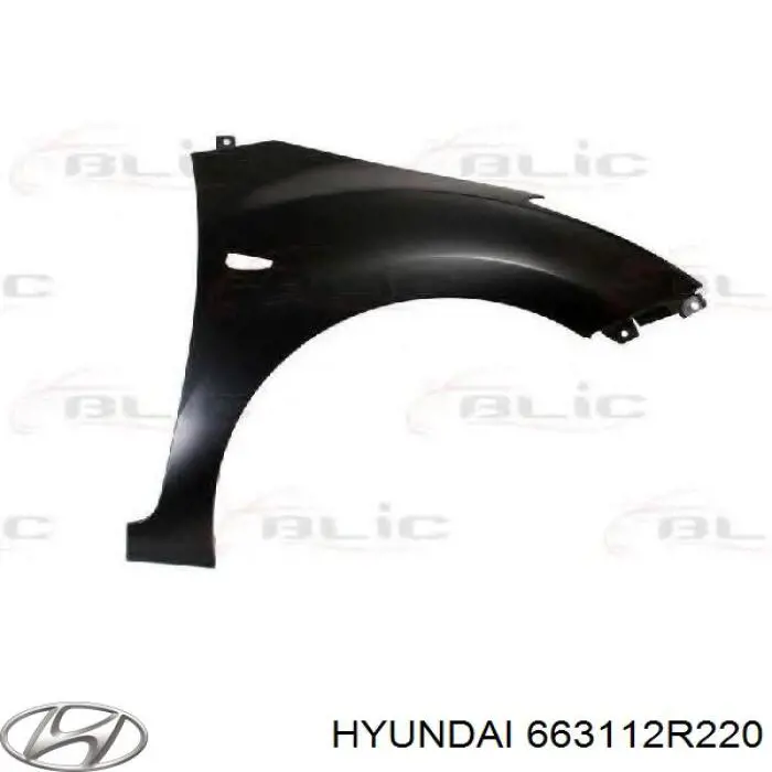 663112R220 Hyundai/Kia Переднє ліве крило