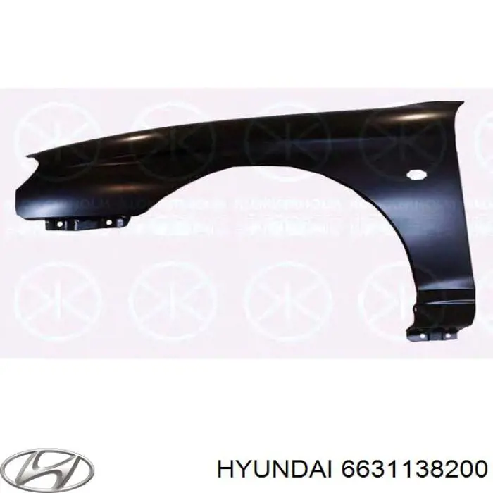 6631138200 Hyundai/Kia Переднє ліве крило