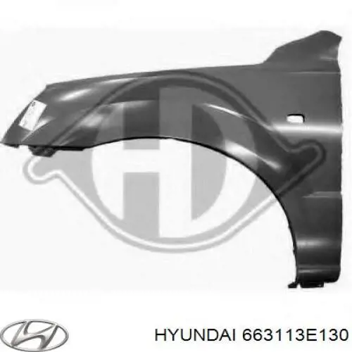 663113E130 Hyundai/Kia крило переднє ліве