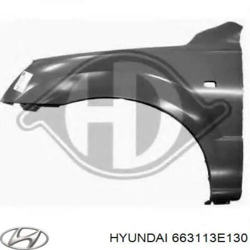 663113E130 Hyundai/Kia Переднє ліве крило