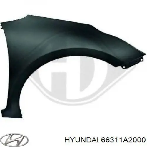 Купити 66311A2000 Hyundai/Kia Крило переднє ліве