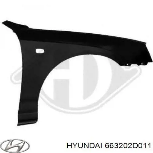 Крило переднє праве на Hyundai Elantra 