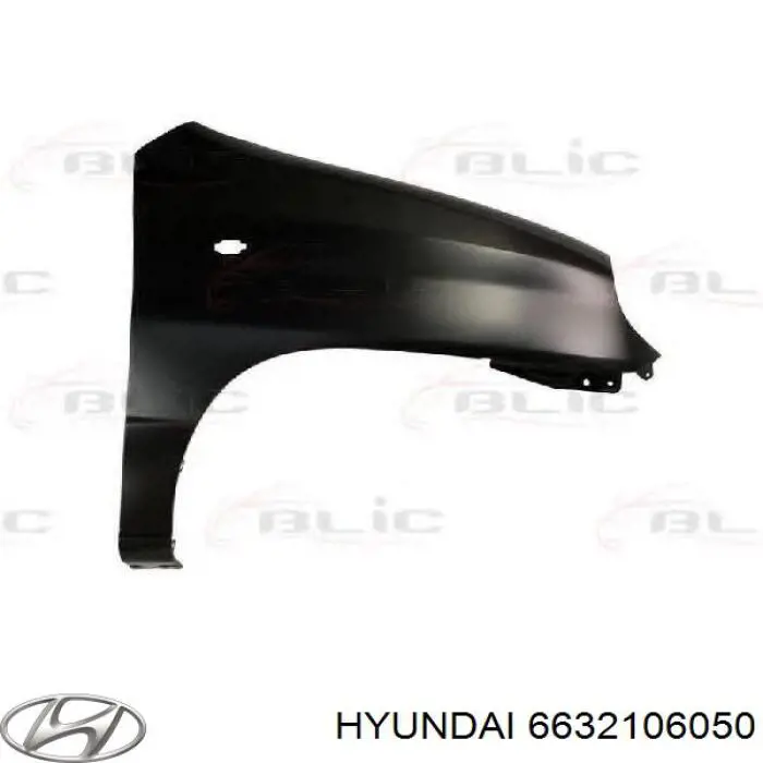 6632106050 Hyundai/Kia Крило переднє праве