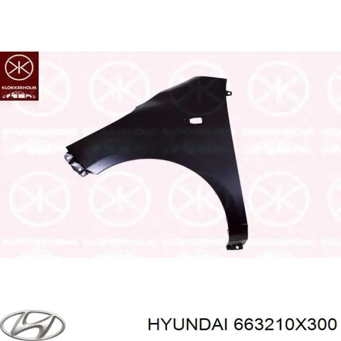 663210X300 Hyundai/Kia крило переднє праве
