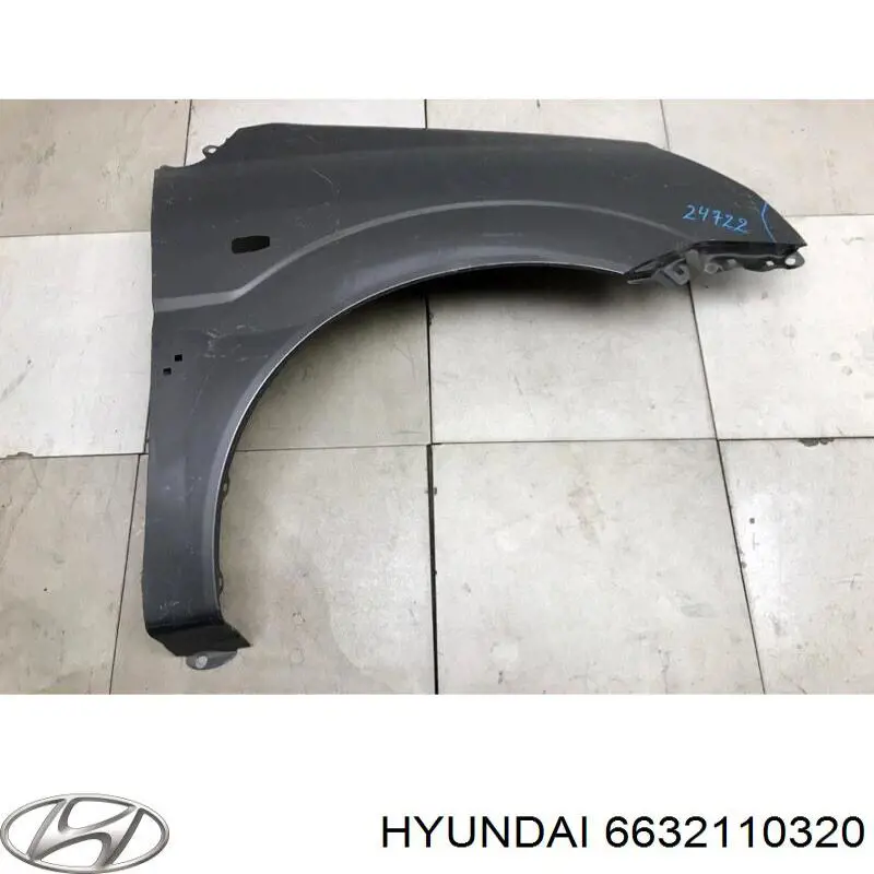 6632110320 Hyundai/Kia Крило переднє праве