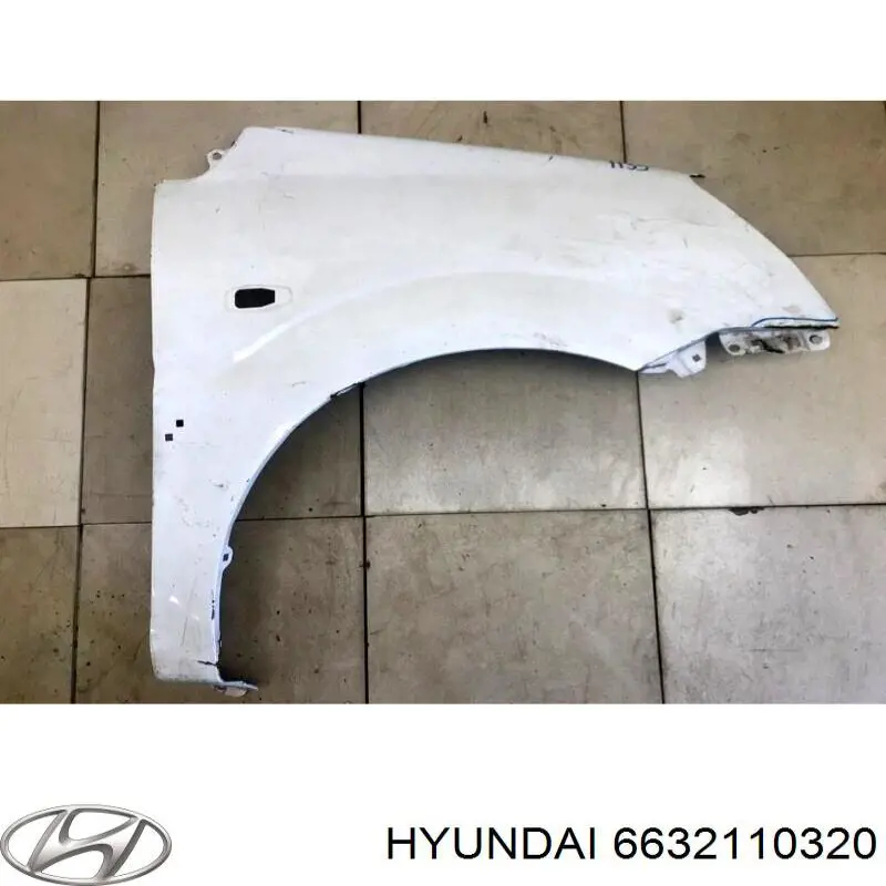 Крило переднє праве Hyundai/Kia 6632110320 ціна, від 75.07 USD