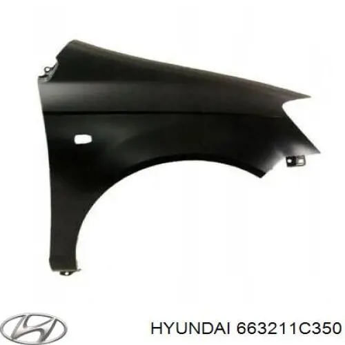 Крило переднє праве 663211C350 Hyundai/Kia