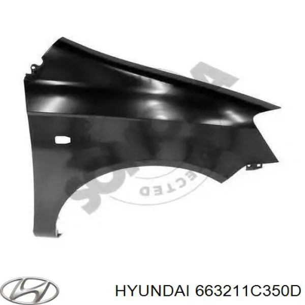 663211C350D Hyundai/Kia крило переднє праве