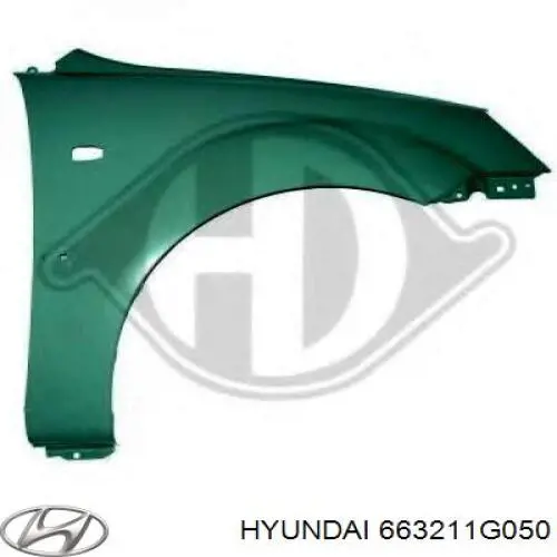 663211G050 Hyundai/Kia крило переднє праве