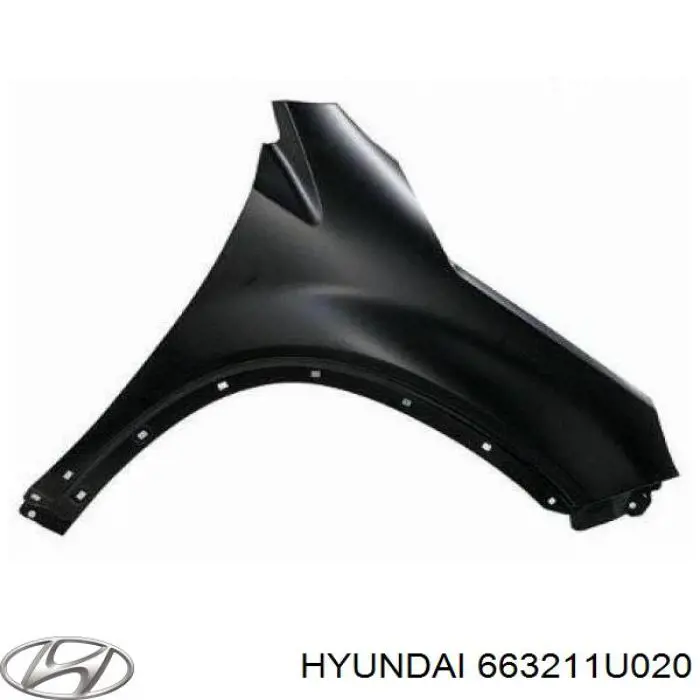 Крило переднє праве Hyundai/Kia 663211U020 ціна, від 40.03 USD