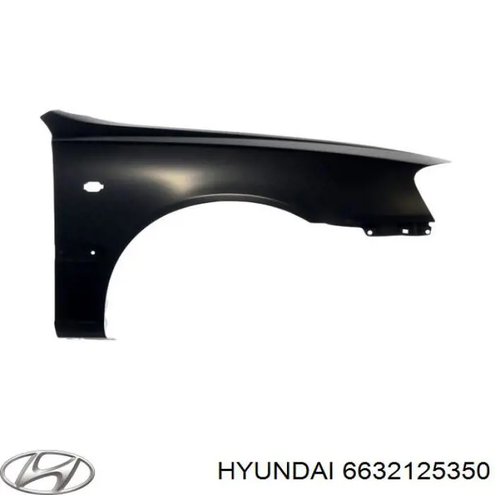 Крило переднє праве Hyundai/Kia 6632125350 ціна, від 27.24 USD