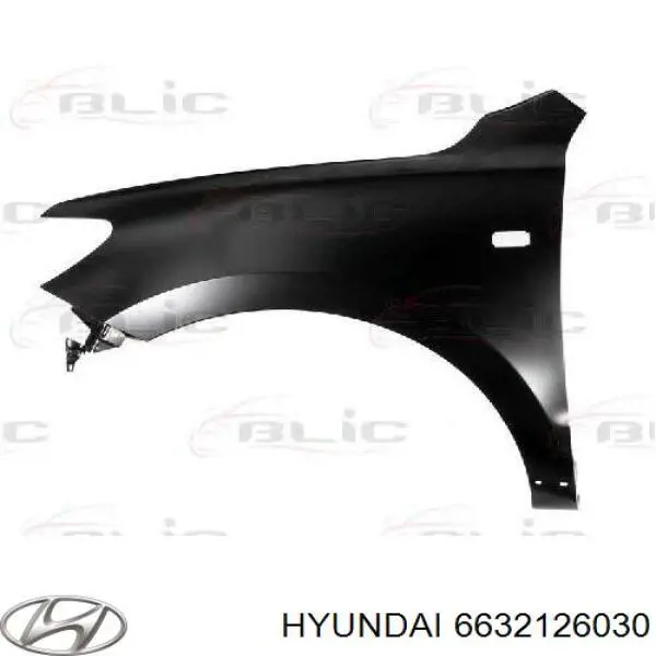 6632126030 Hyundai/Kia крило переднє праве