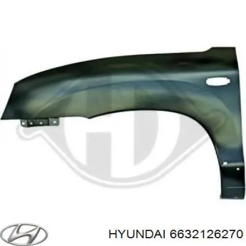 6632126270 Hyundai/Kia крило переднє праве