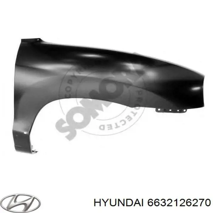 Купити 6632126270 Hyundai/Kia Крила