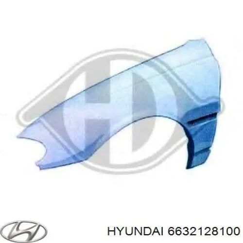 Крило переднє праве Hyundai/Kia 6632128100 ціна, від 66.38 USD