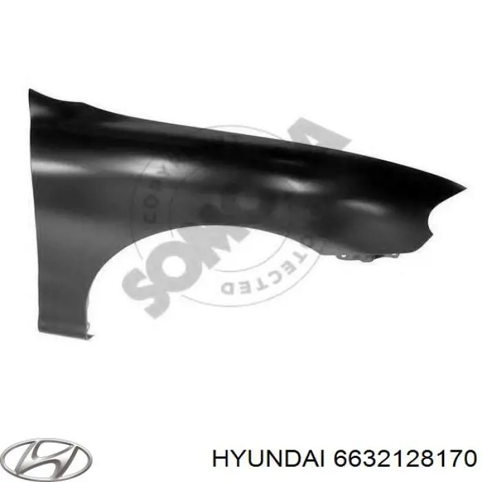 Крило переднє праве на Hyundai Lantra I 