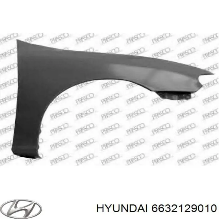 6632129010 Hyundai/Kia крило переднє праве