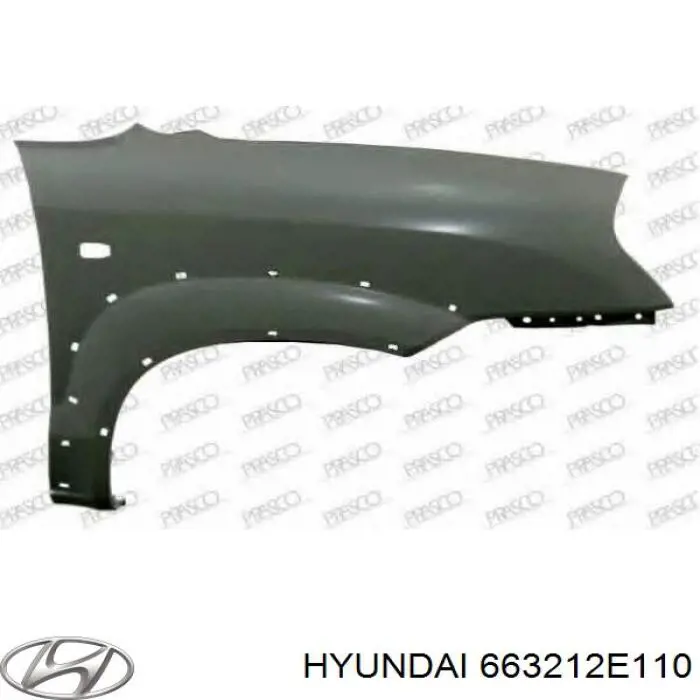 663212E110 Hyundai/Kia крило переднє праве