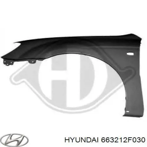 663212F030 Hyundai/Kia крило переднє праве