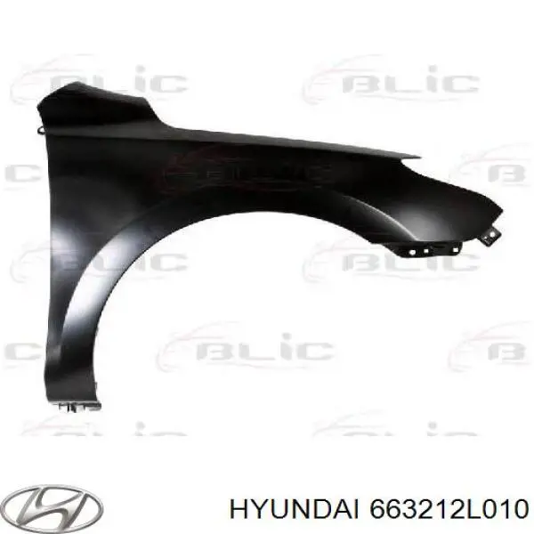 663212L010 Hyundai/Kia крило переднє праве