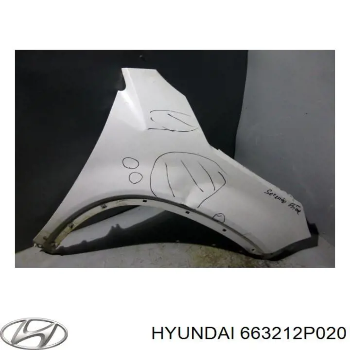 Крило переднє праве Hyundai/Kia 663212P020 ціна, від 40.33 USD