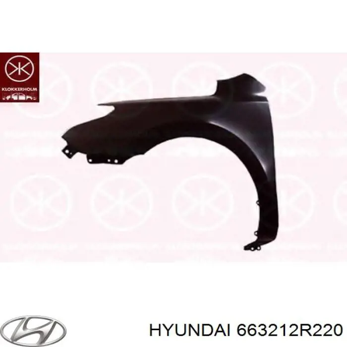 663212R220 Hyundai/Kia Крило переднє праве