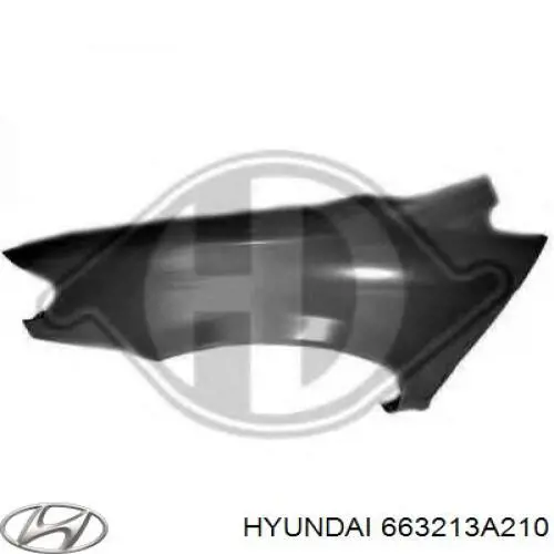 Крило переднє праве Hyundai/Kia 663213A210 ціна, від 190.04 USD