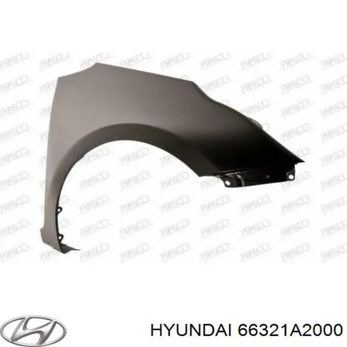 66321A2000 Hyundai/Kia крило переднє праве