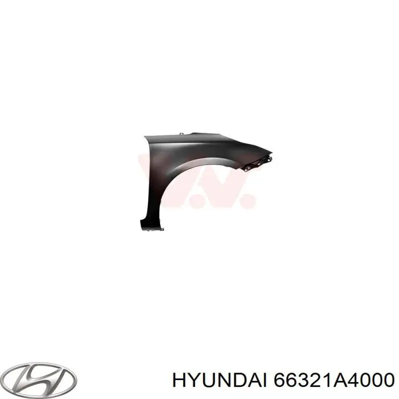 66321A4000 Hyundai/Kia Крило переднє праве