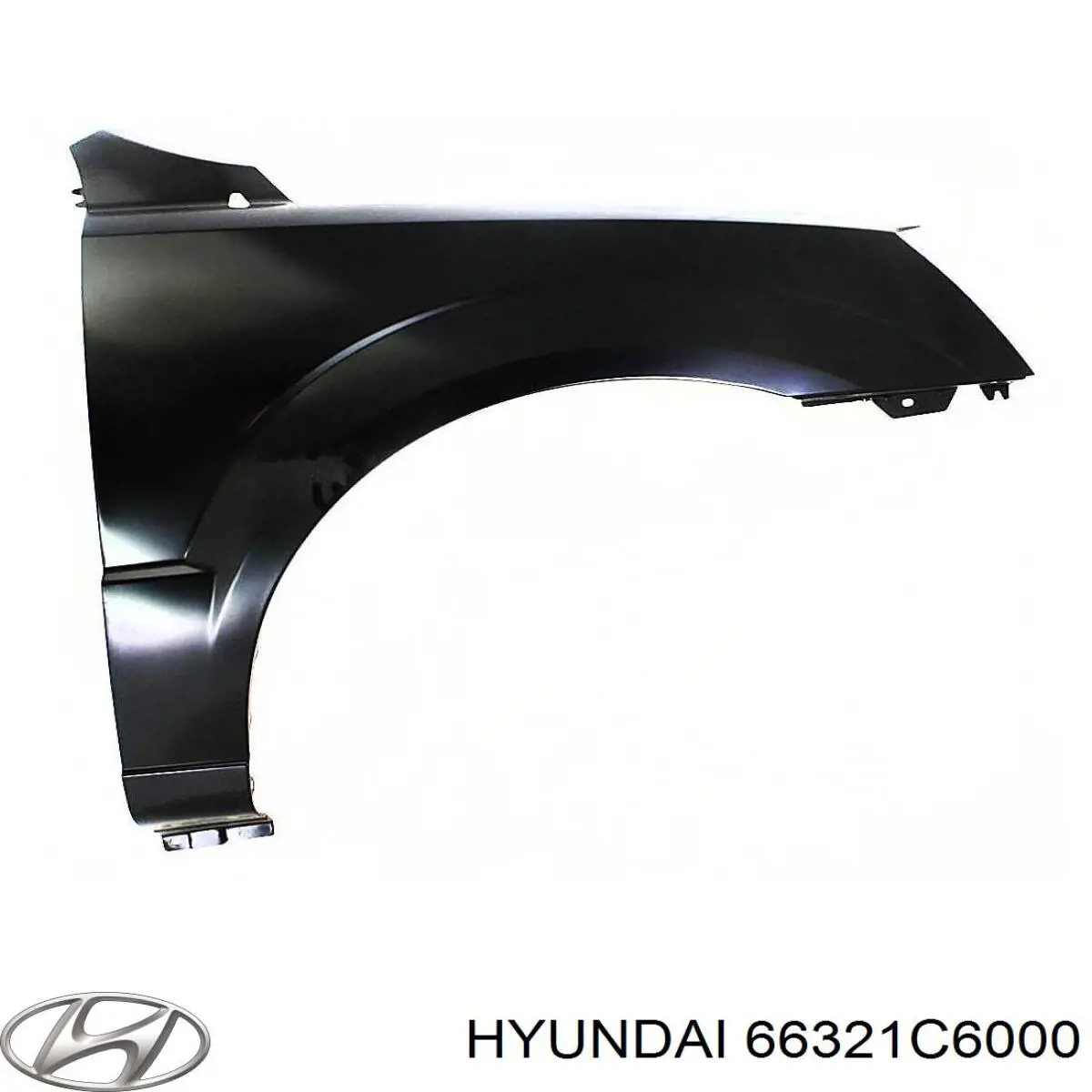 Крило переднє праве 66321C6000 Hyundai/Kia