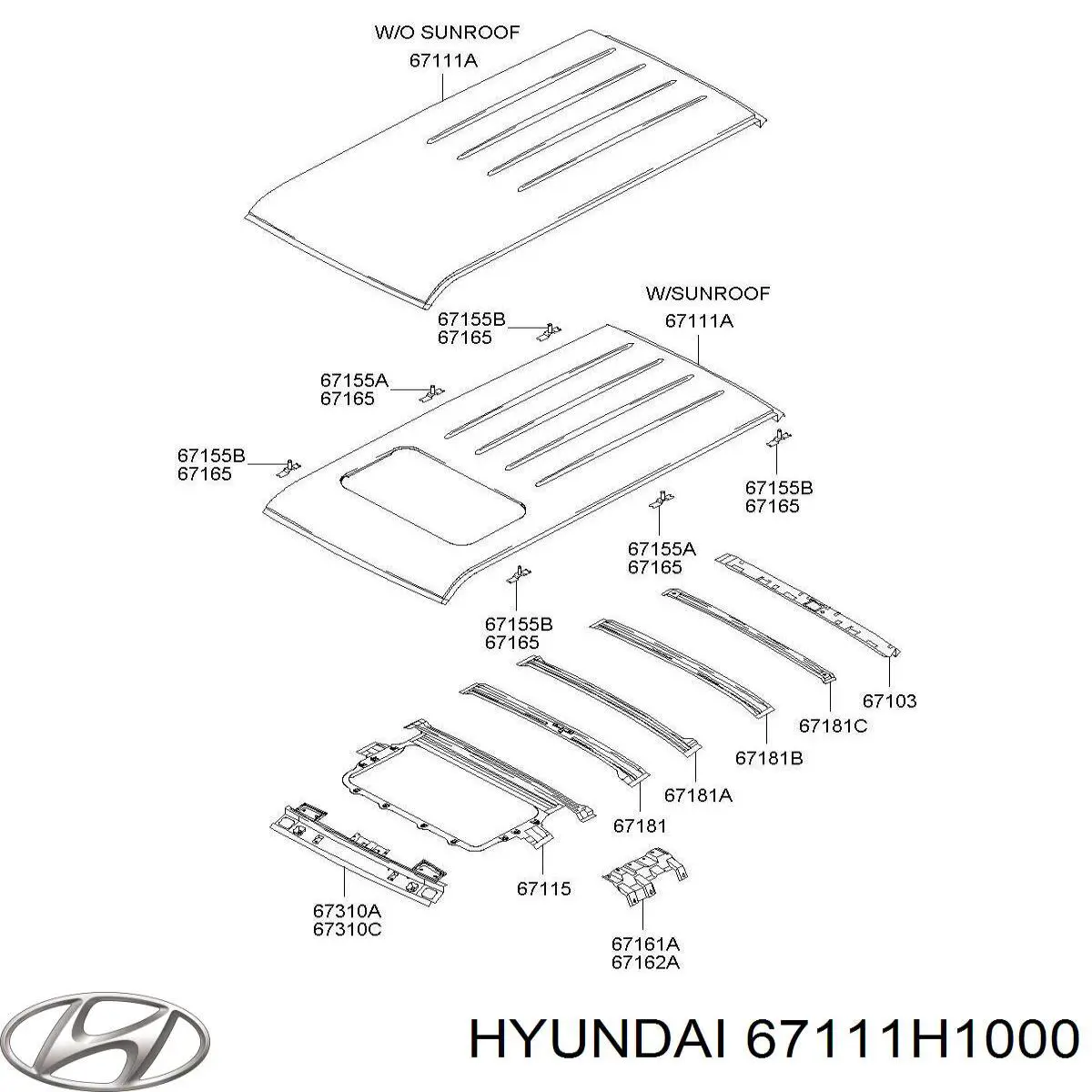  Дах Hyundai Terracan 