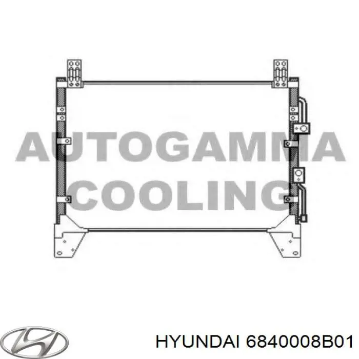 Конденсатор кондиціонера Hyundai/Kia 6840008B01 ціна, від 337.65 USD