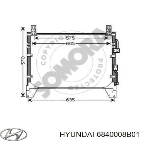 6840008B01 Hyundai/Kia Конденсатор