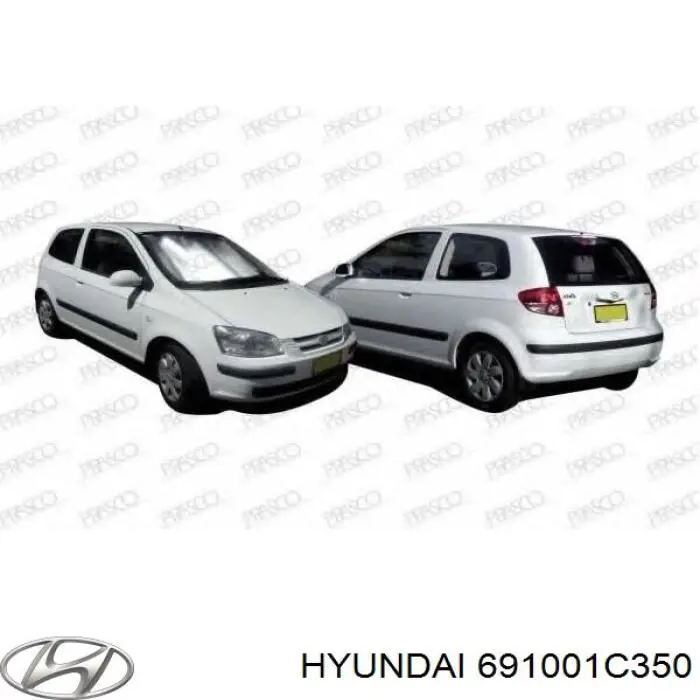  Панель задня, багажного відсіку Hyundai Getz 