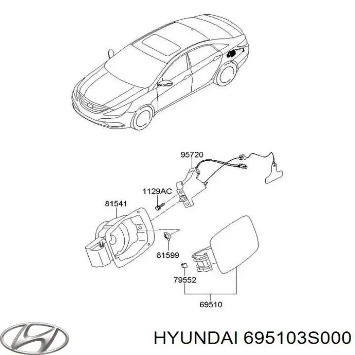 Люк б/бака Hyundai Sonata VI седан (YF) (2009 - 2015) ціна, від 3.80 USD