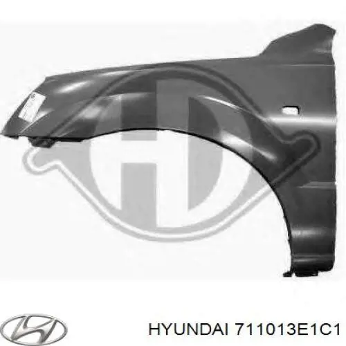 Купити 711013E1C1 Hyundai/Kia Крило заднє ліве
