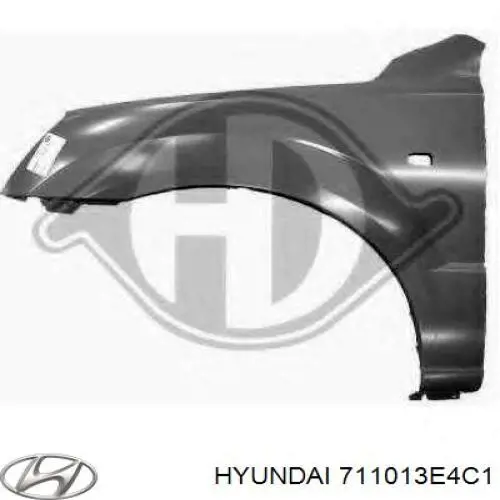 Крило заднє ліве Hyundai/Kia 711013E4C1 ціна, від 6.14 USD