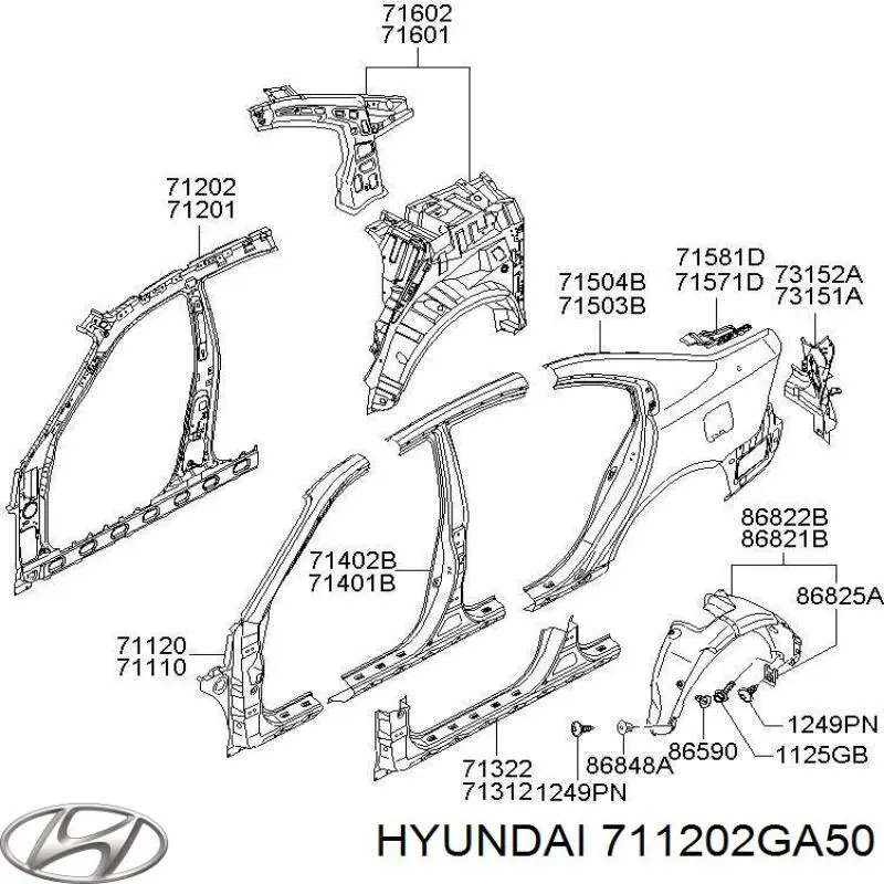  Hyundai/Kia 711202GA50 ціна, від 56.85 USD