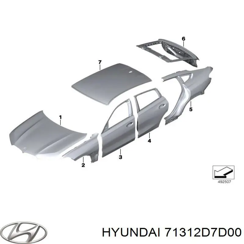 71312D7D00 Hyundai/Kia Поріг зовнішній лівий