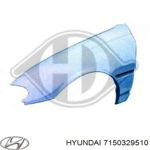 Крило заднє ліве Hyundai Lantra 2 (Хендай Лантра)