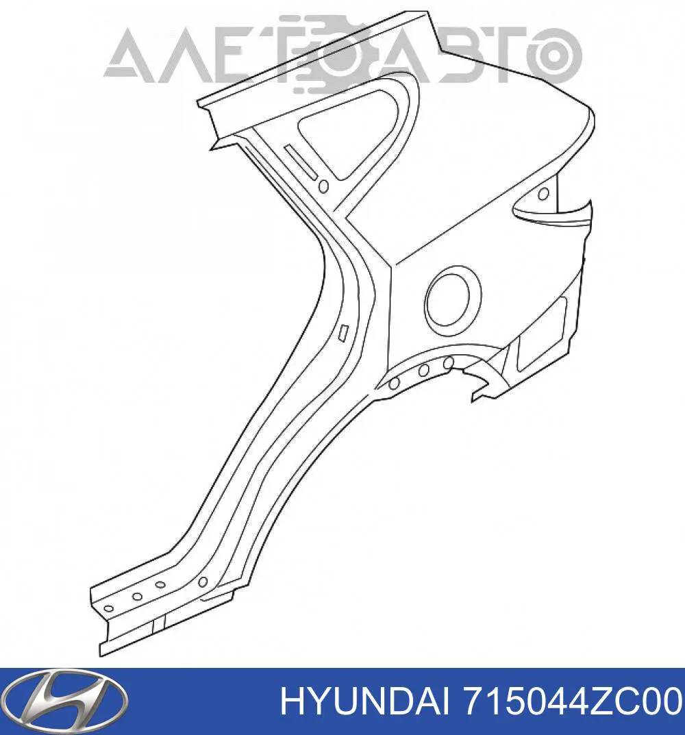 715044ZC00 Hyundai/Kia Крило праве заднє