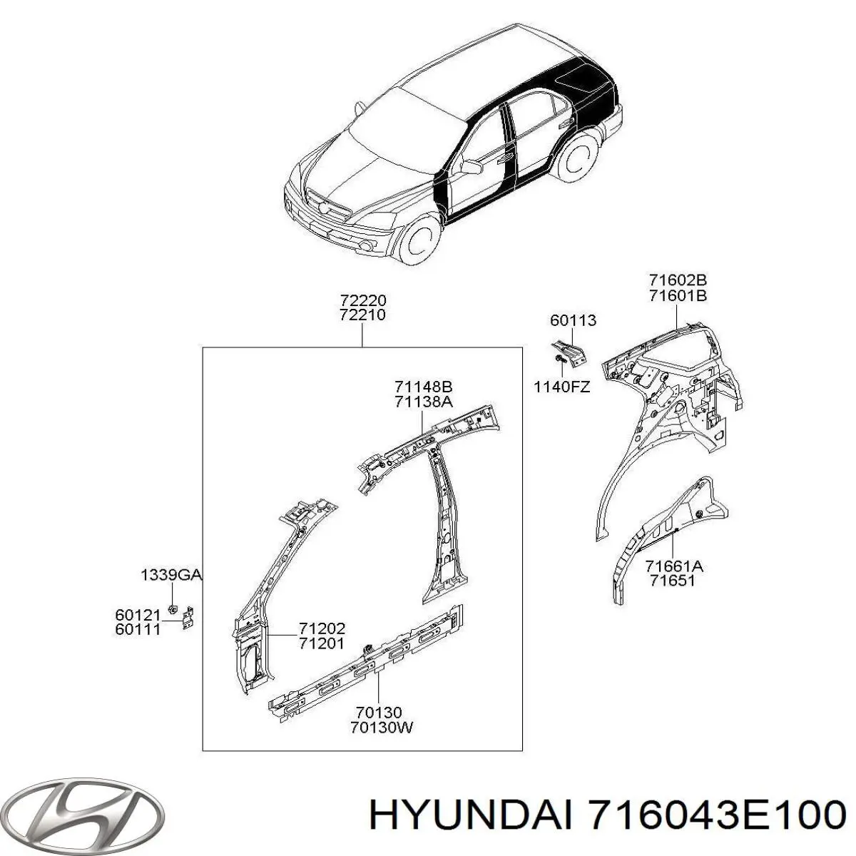  Hyundai/Kia 716043E100 ціна, від 214.23 USD