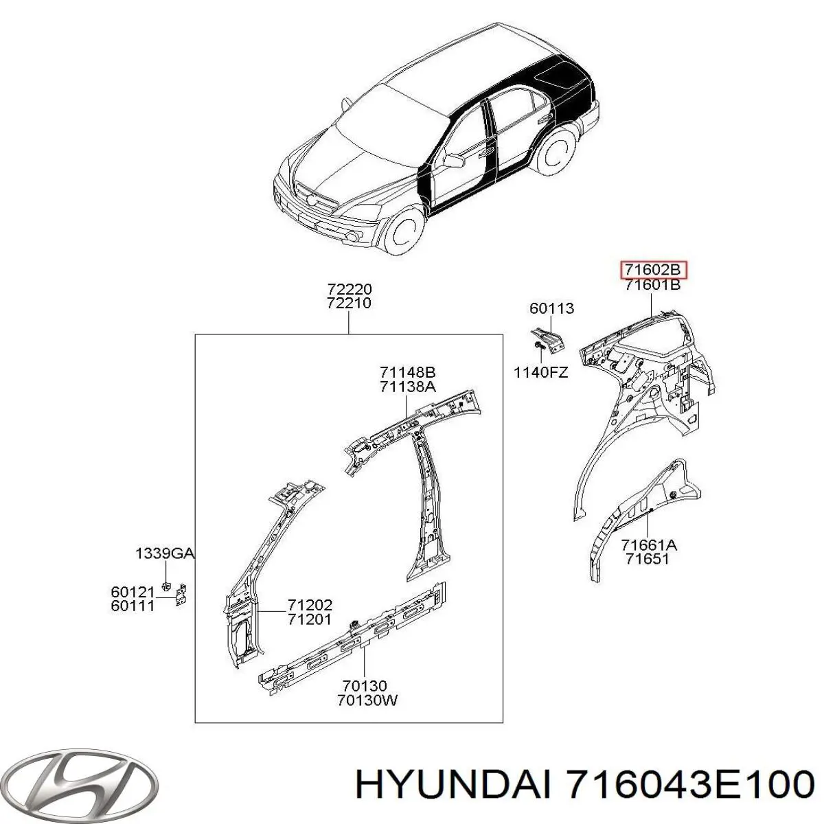 716043E100 Hyundai/Kia 