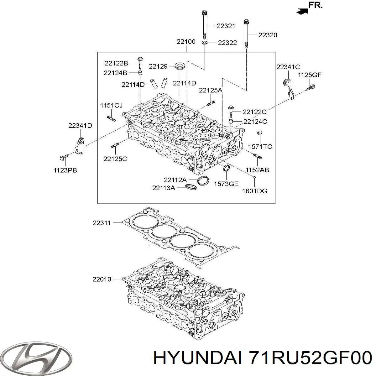 Купити 71RU52GF00 Hyundai/Kia Головка блоку