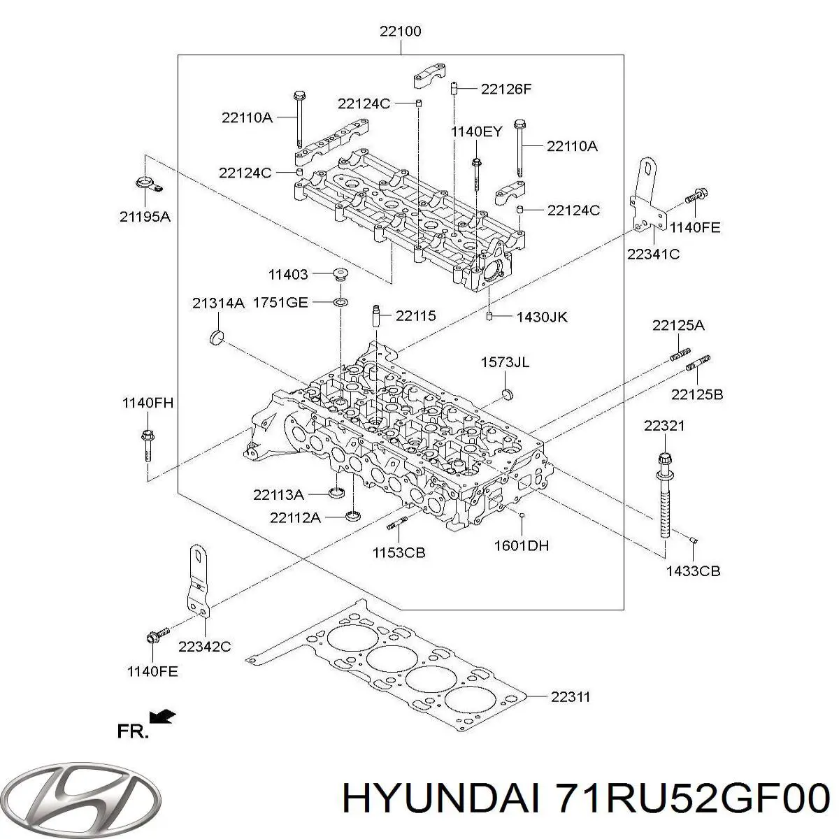 71RU52GF00 Hyundai/Kia Головка циліндрів