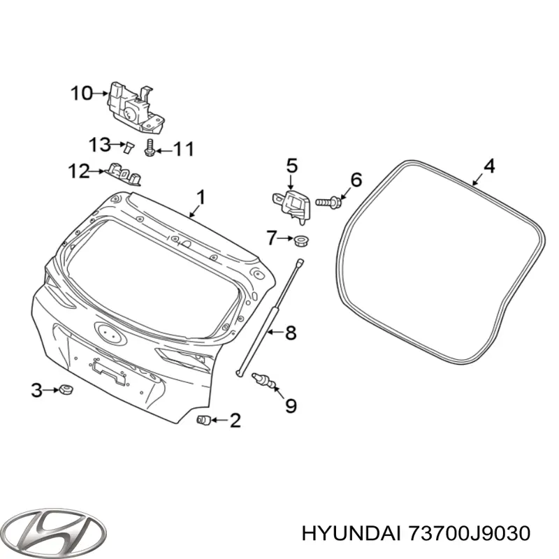 73700J9030 Hyundai/Kia Треті двері