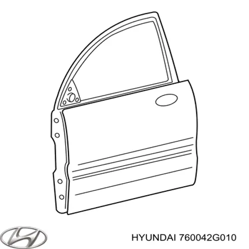 760042G010 Hyundai/Kia двері передні, праві