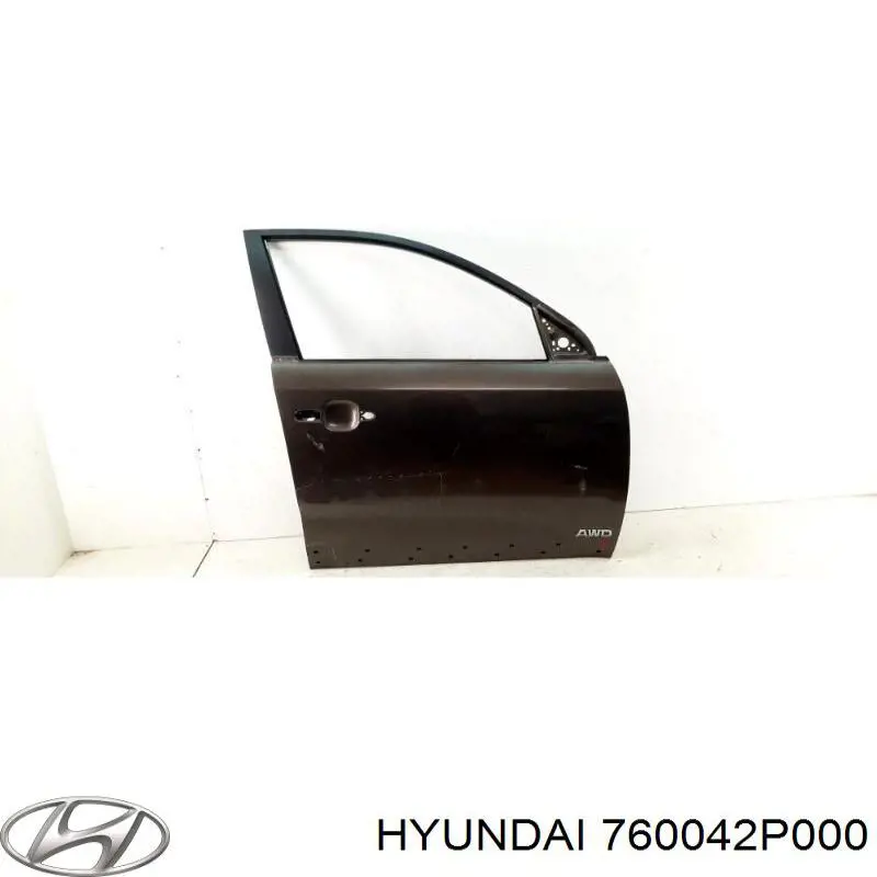 Двері передні, праві 760042P000 Hyundai/Kia